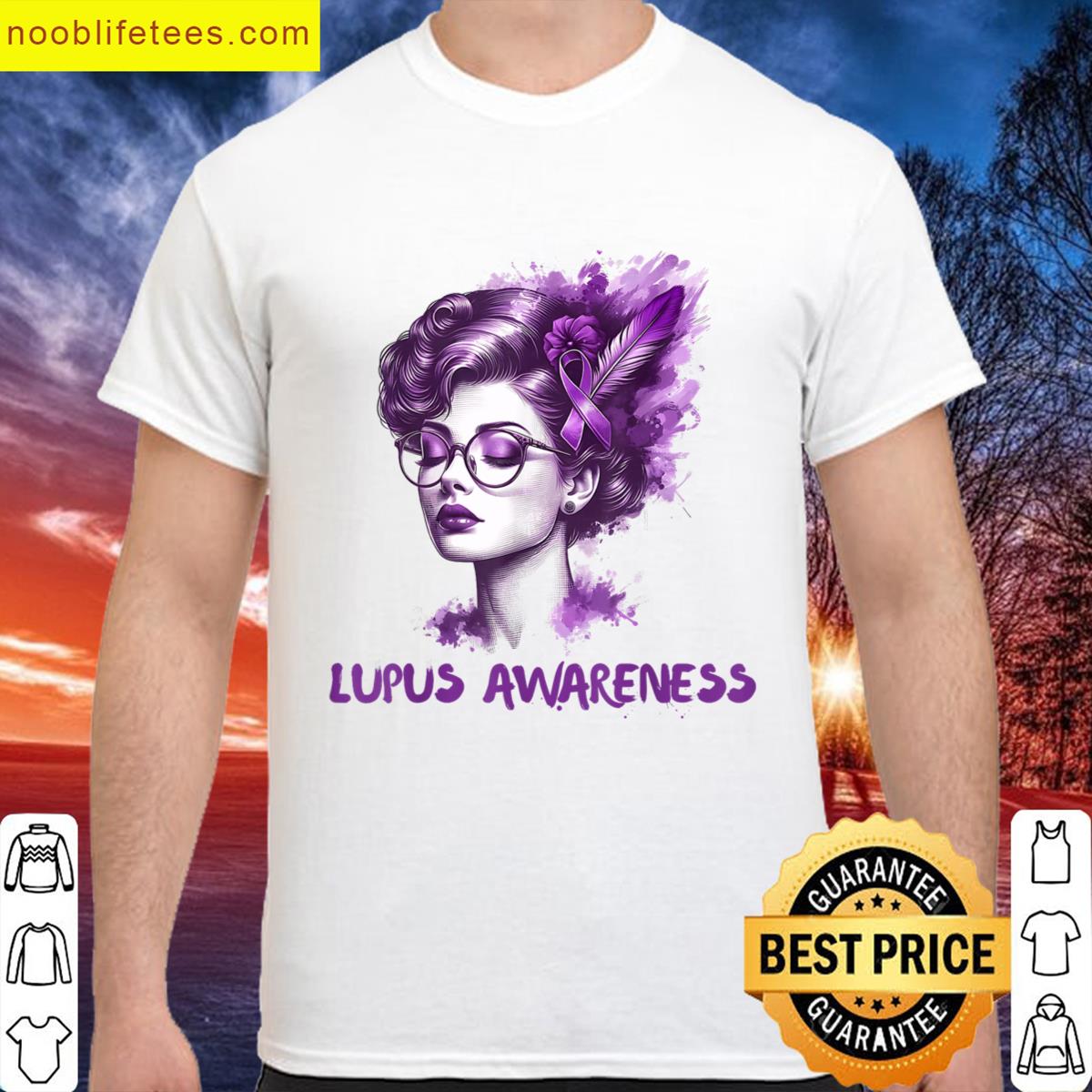 Lupus Awareness For Women Girl Warrior Survivor Lupus Purple premium shirt