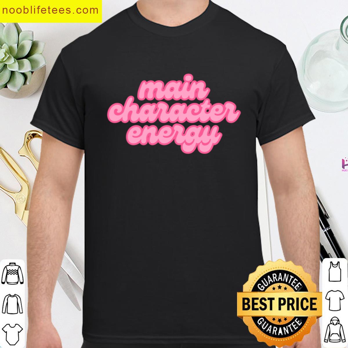 Main Character Energy Bookish Aesthetic Quote premium shirt