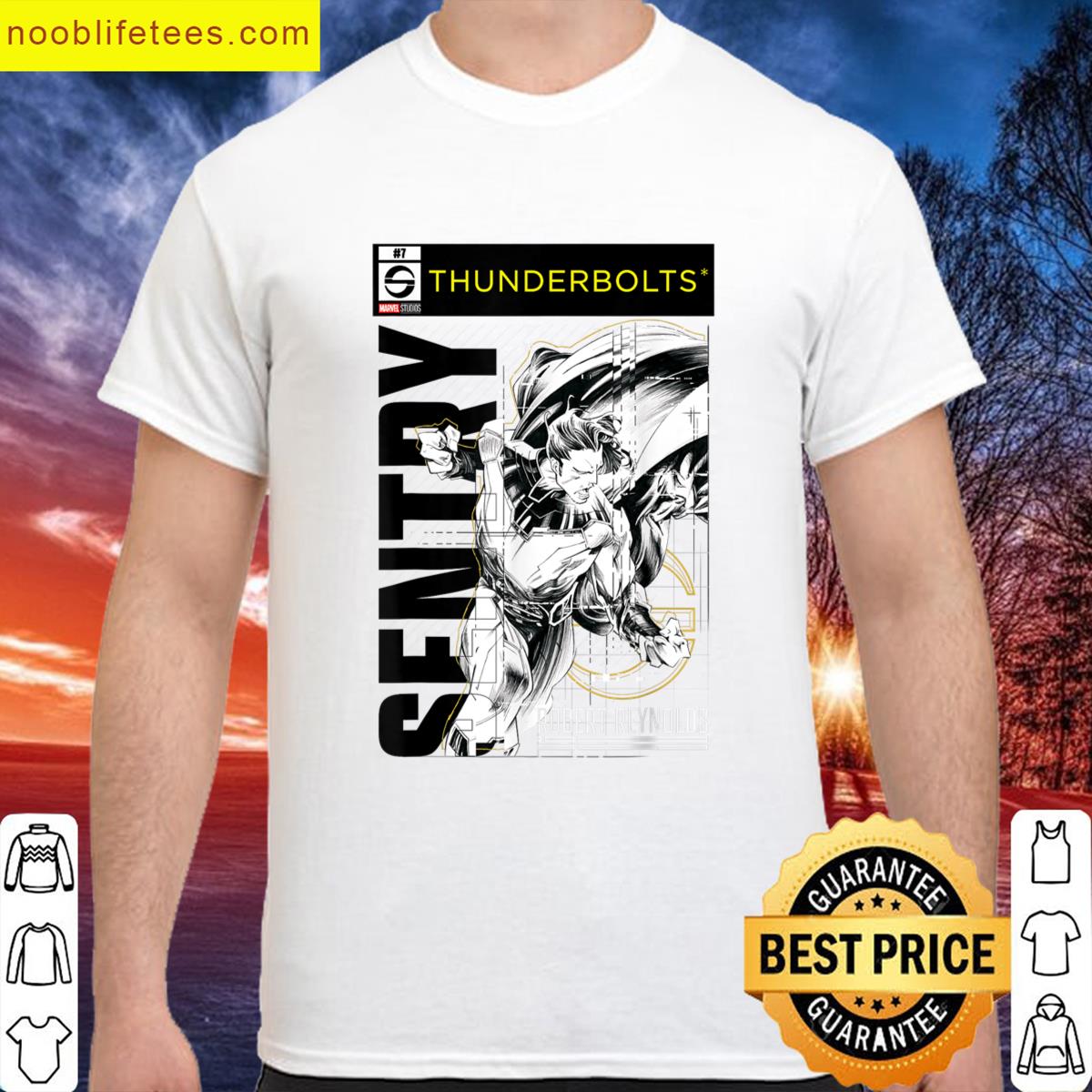 Marvel Studios Thunderbolts Sentry Bw Comic Cover 7 premium shirt