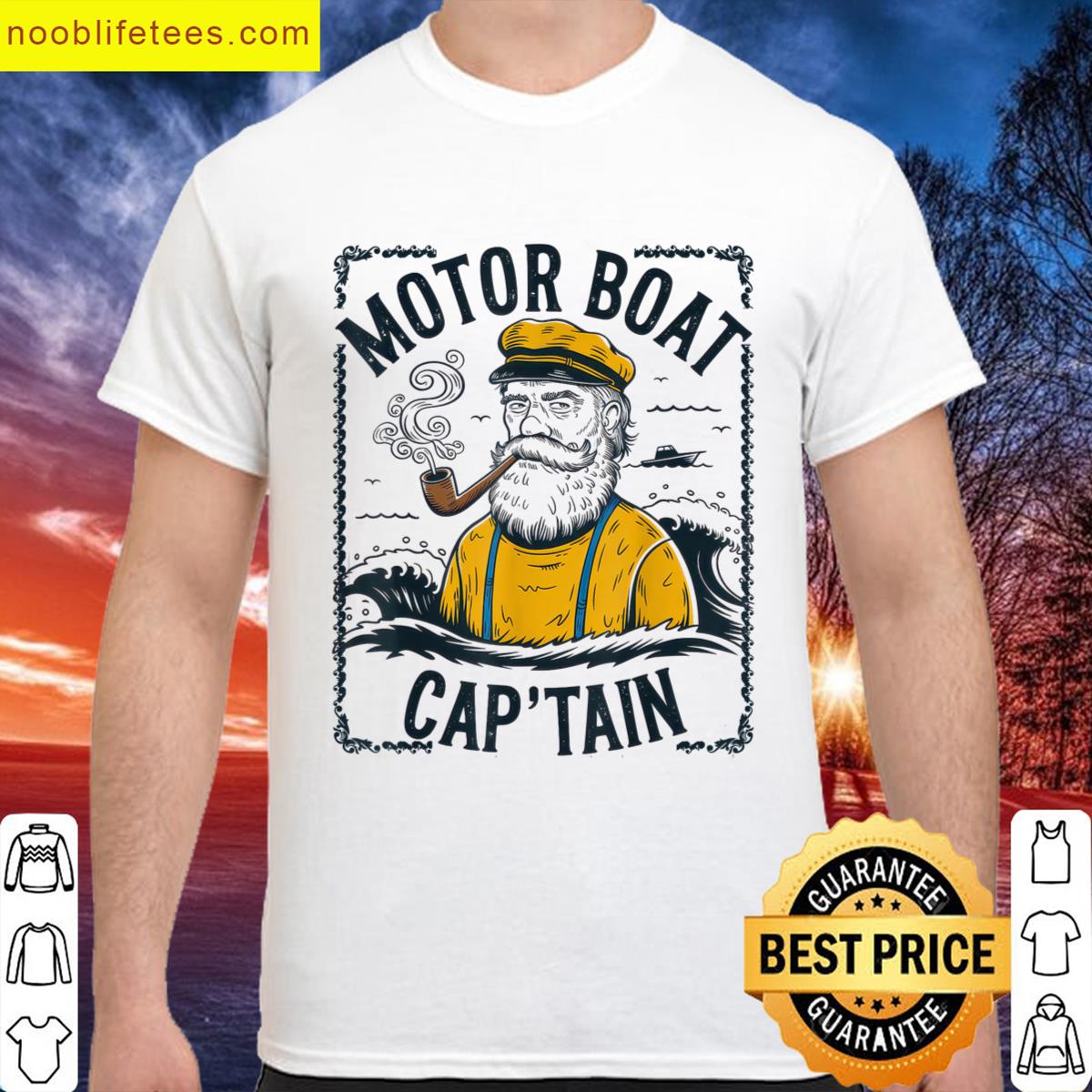 Motor Boat Captain Men Women Chummy Pontoon Boating premium shirt