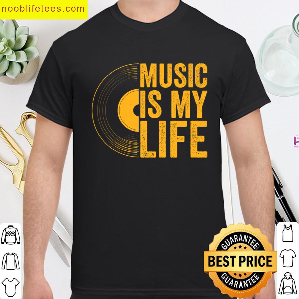 Music Is My Life Vintage Musician Music Lover premium shirt