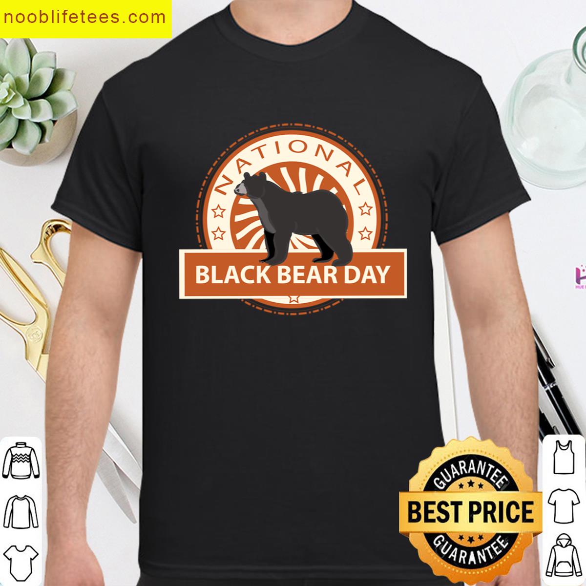 National Black Bear Day Sign premium shirt