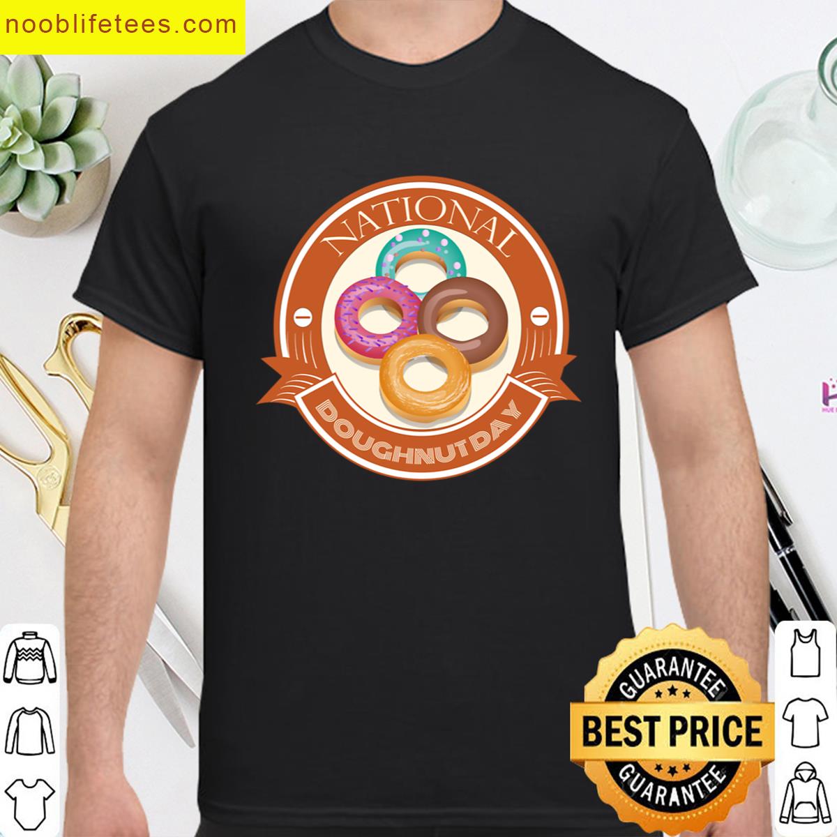 National Doughnut Day Sign premium shirt