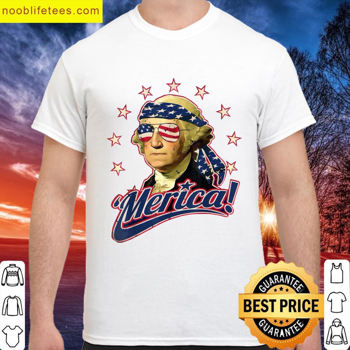 Patriotic George Washington Merica Funny 4th Of July Usa premium shirt
