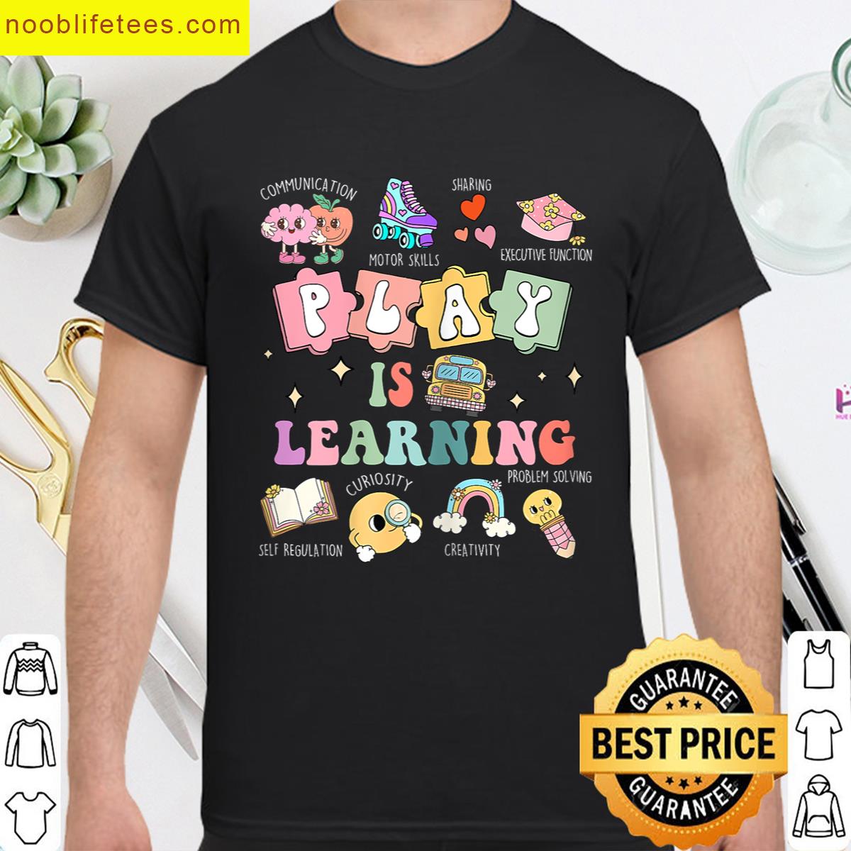 Play Is Learning Funny Daycare Teacher Appreciation Women premium shirt