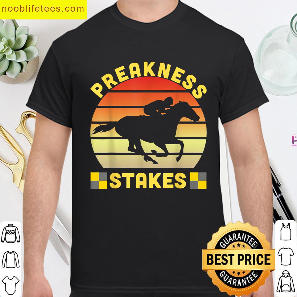 Preakness Stakes Retro Horse Racing Men Women Kids Jockey premium shirt