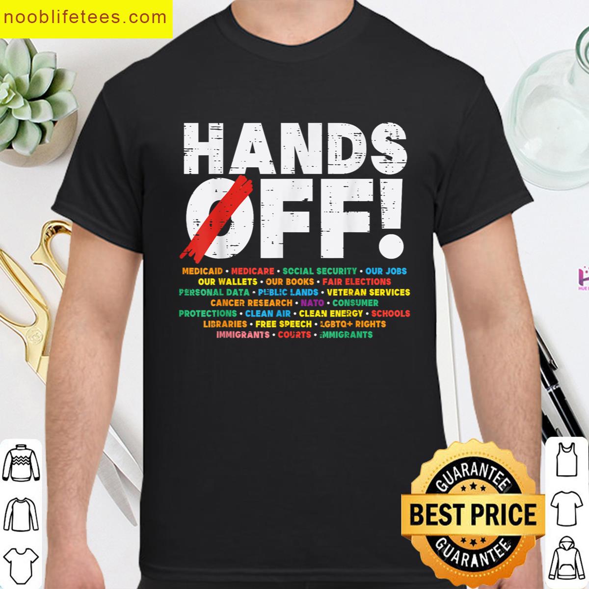 Protest Hands Off Medicare Social Security Resist Men Women premium shirt