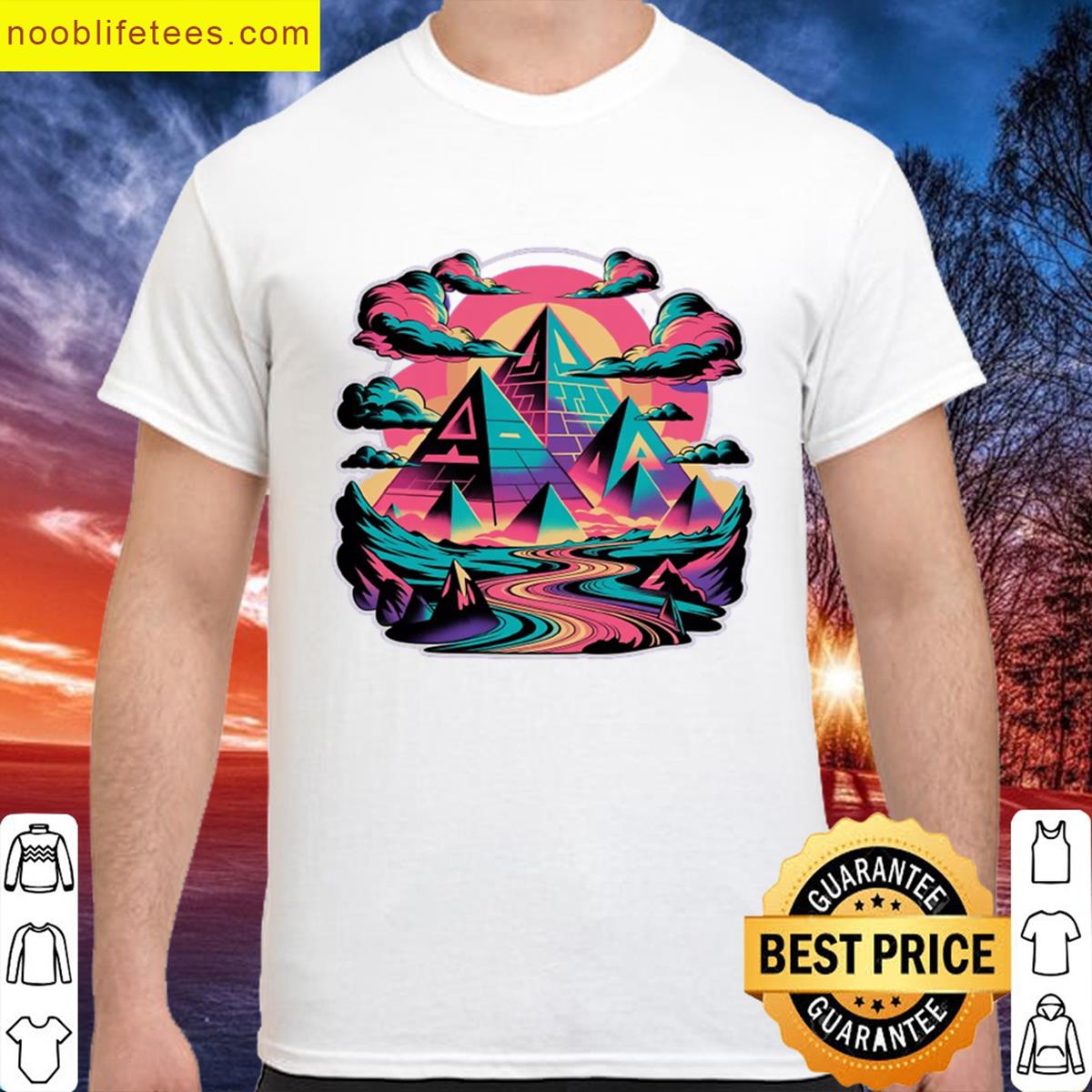Pyramids In A Psychedelic Style Premium premium shirt