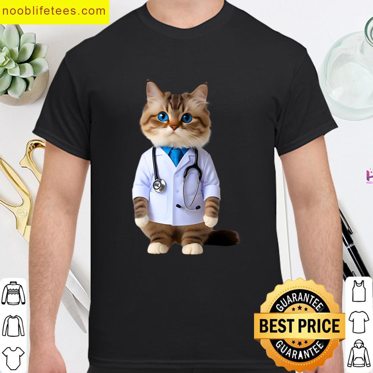 Ragdoll Cat Doctor Cute Physician Cat Art For Cat Lovers premium shirt
