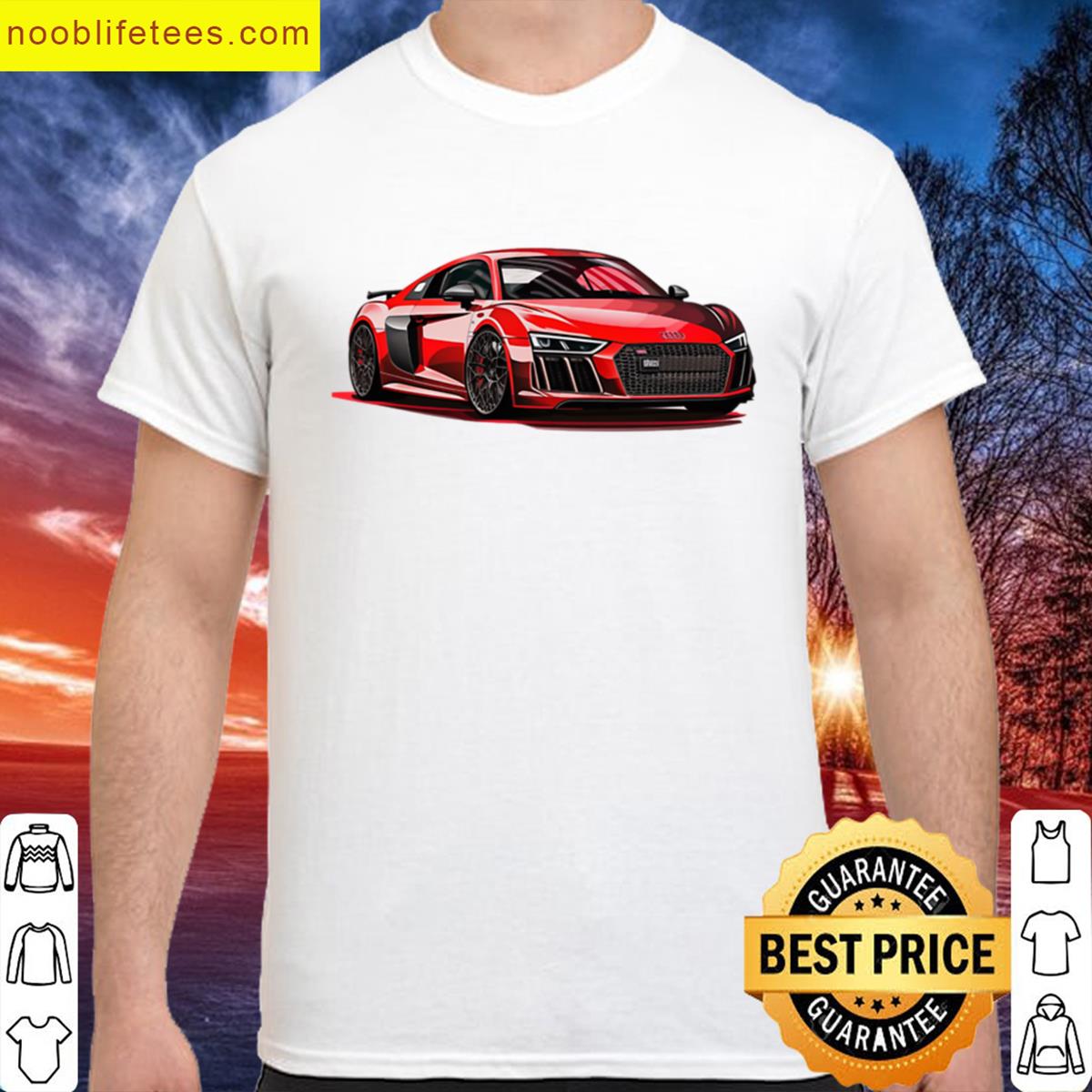 Red Sport Car premium shirt