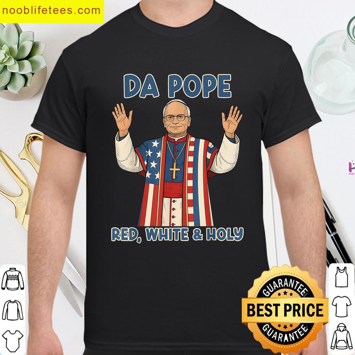 Red White Holy Da Pope From America Chicago Pope Leo Xiv premium shirt
