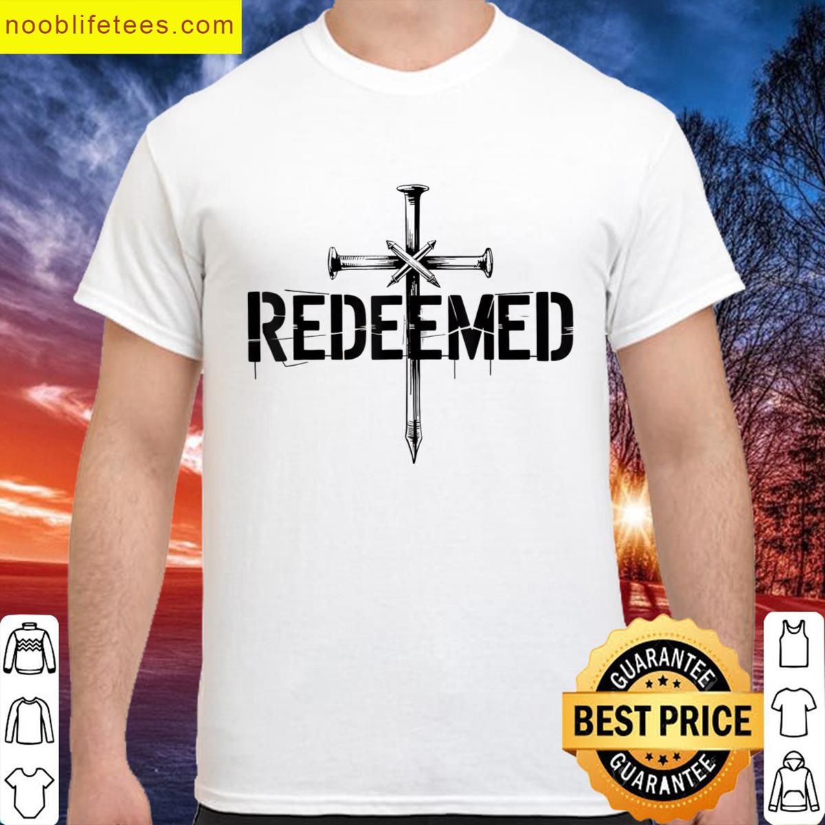 Redeemed Cross Nails Men Women Christian Graphic Tee Retro premium shirt