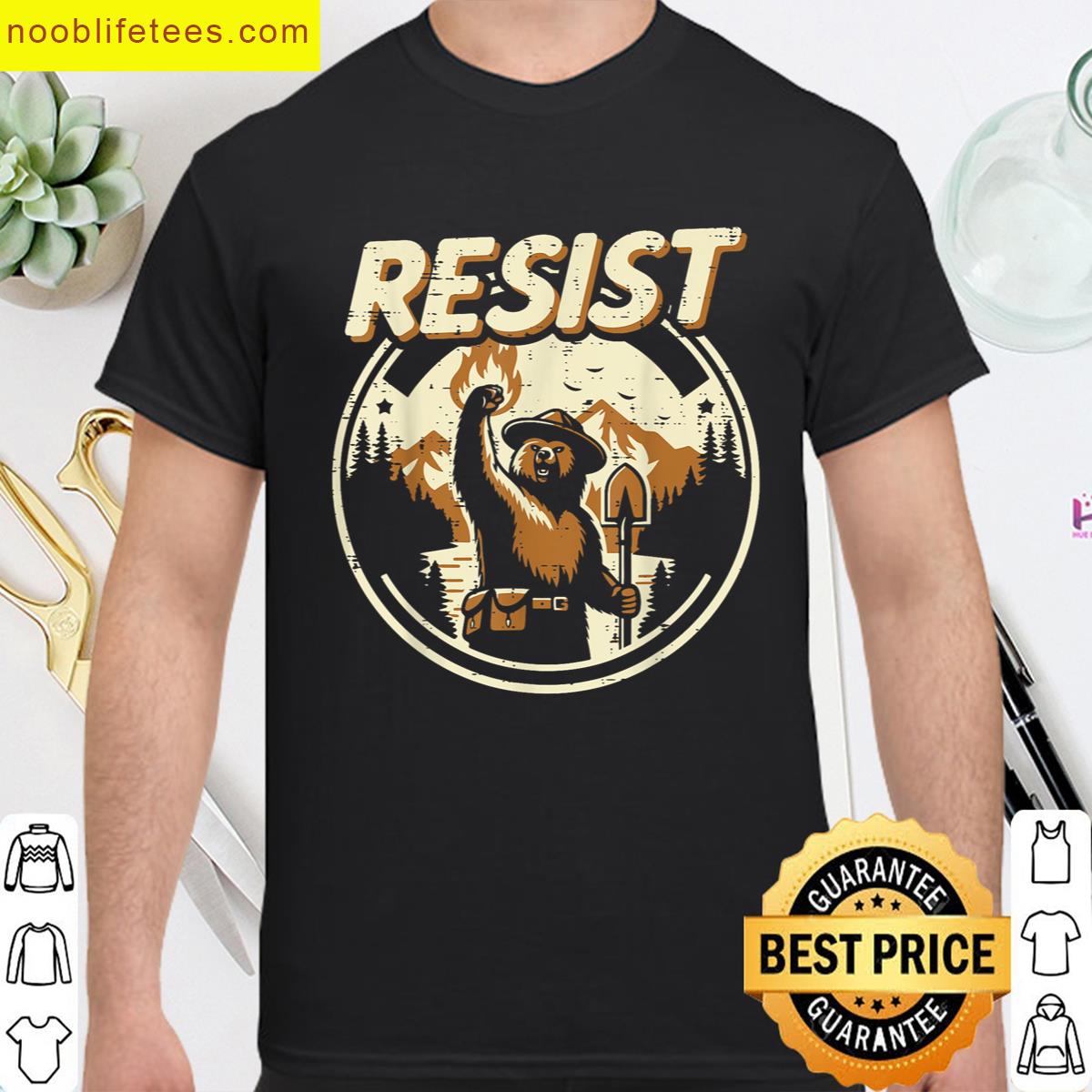 Resist Bear Ranger Fist Protest Civil Rights Men Women Kids premium shirt