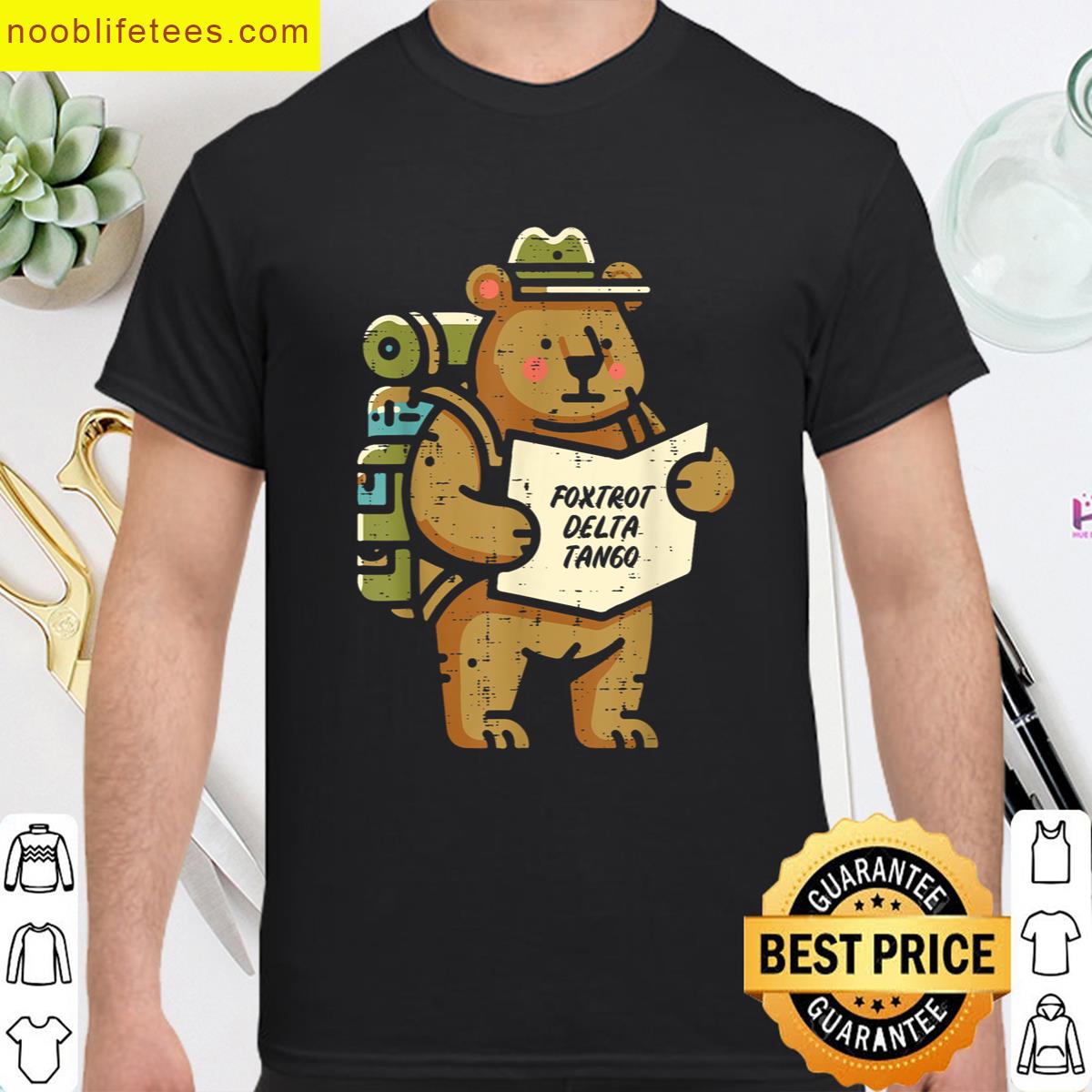 Resist Foxtrot Delta Tango Bear Map Protest Men Women premium shirt