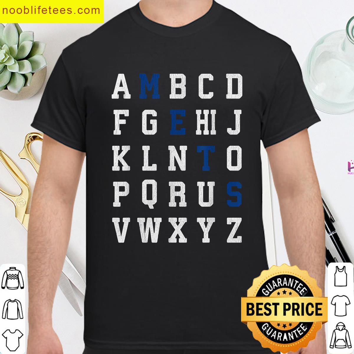 Retro Alphabet Mets Cheer Name Gift For Men Women Kids premium shirt
