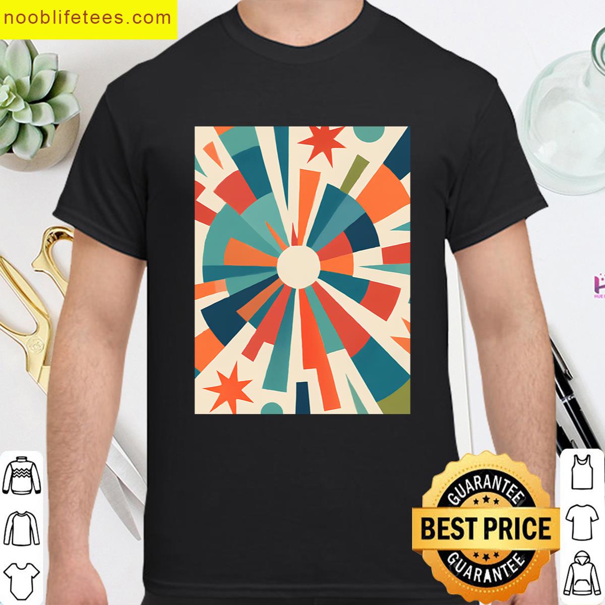Retro Burst Radial Collage Oversized premium shirt