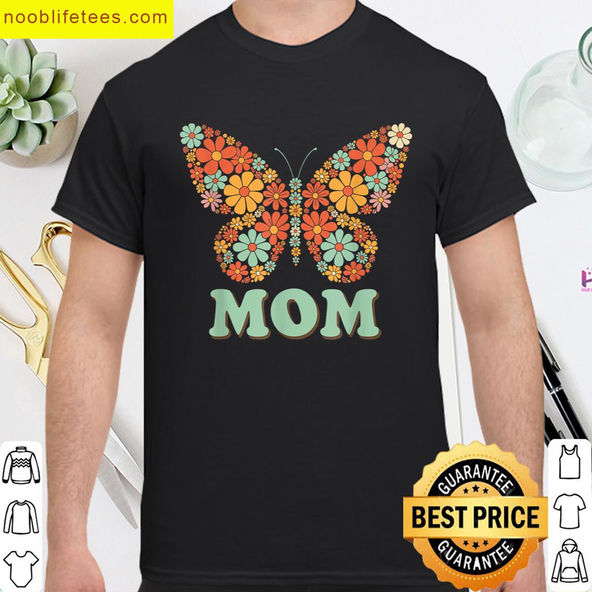 Retro Flower Butterfly Mom Mama Grandma Mothers Day Womens premium shirt
