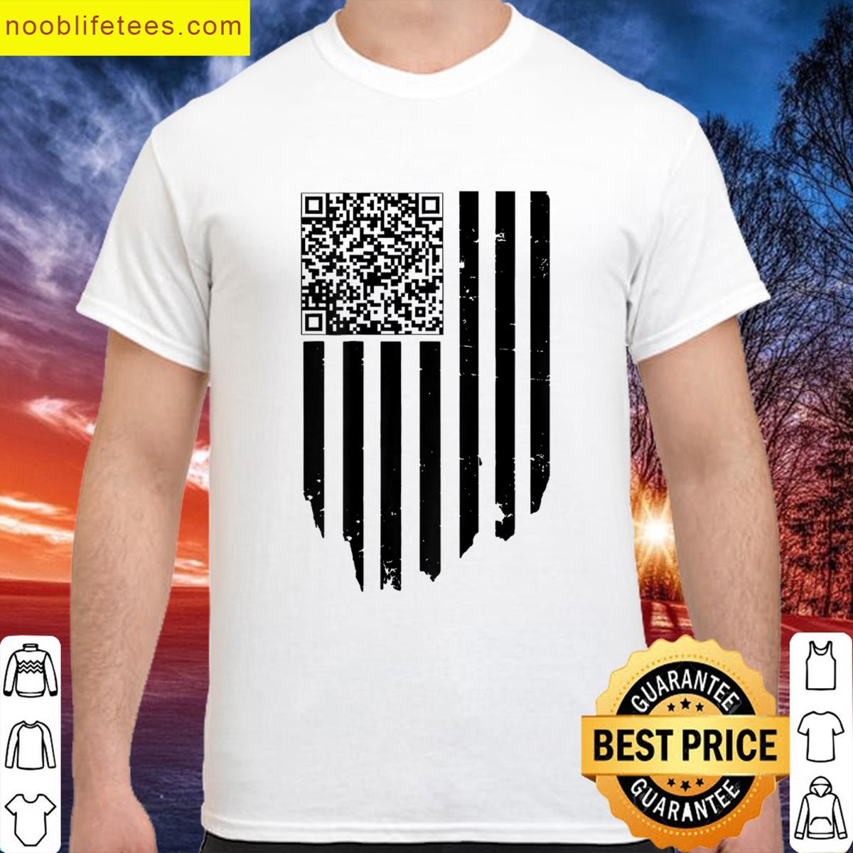 Retro Funny Qr Trump Dancing Dance Code On Back premium shirt