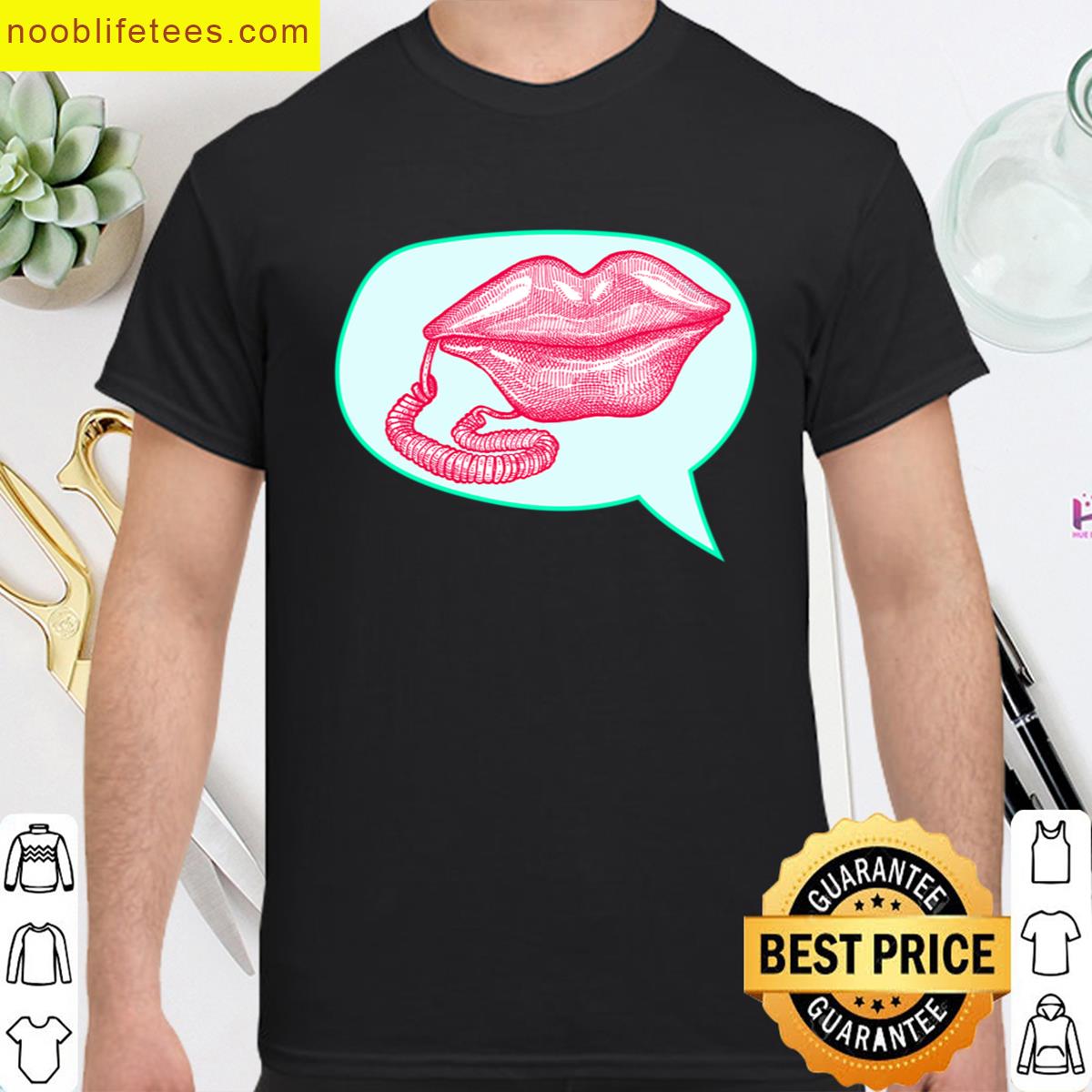 Retro Lip Phone premium shirt