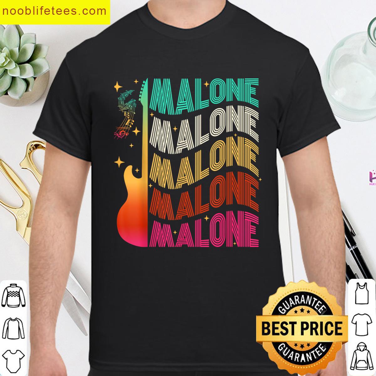 Retro Malone Personalized Name I Love Malone Girl 70s 80s premium shirt