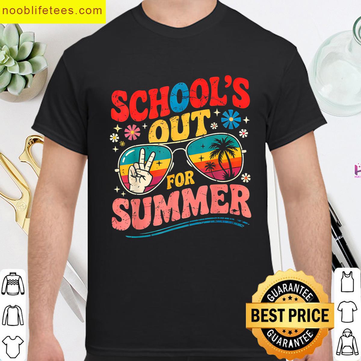 Schools Out For Summer Teachers Last Day Of School Retro premium shirt