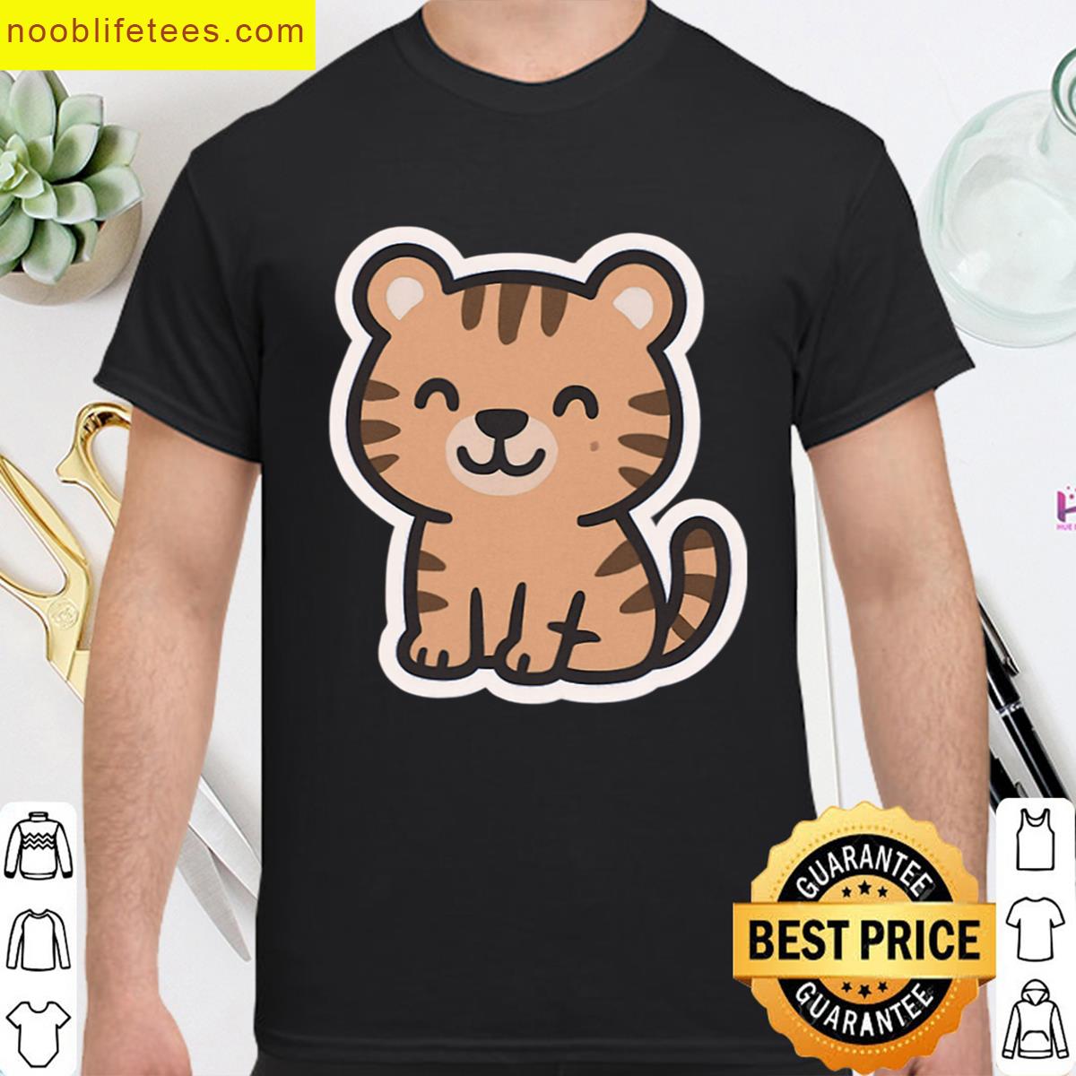 Smiling Little Orange Tiger premium shirt