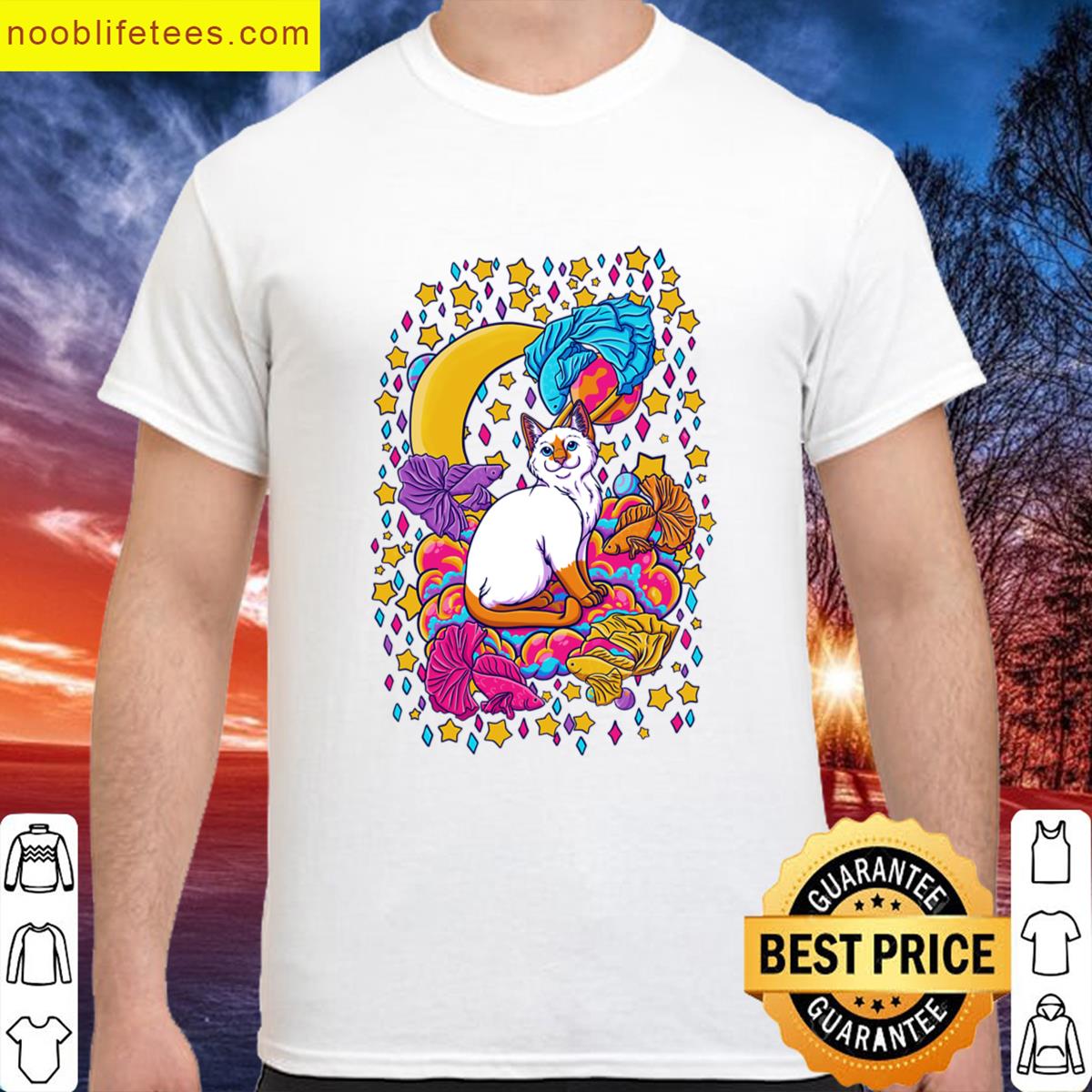 Space Fish And Flamepoint Siamese Cat premium shirt