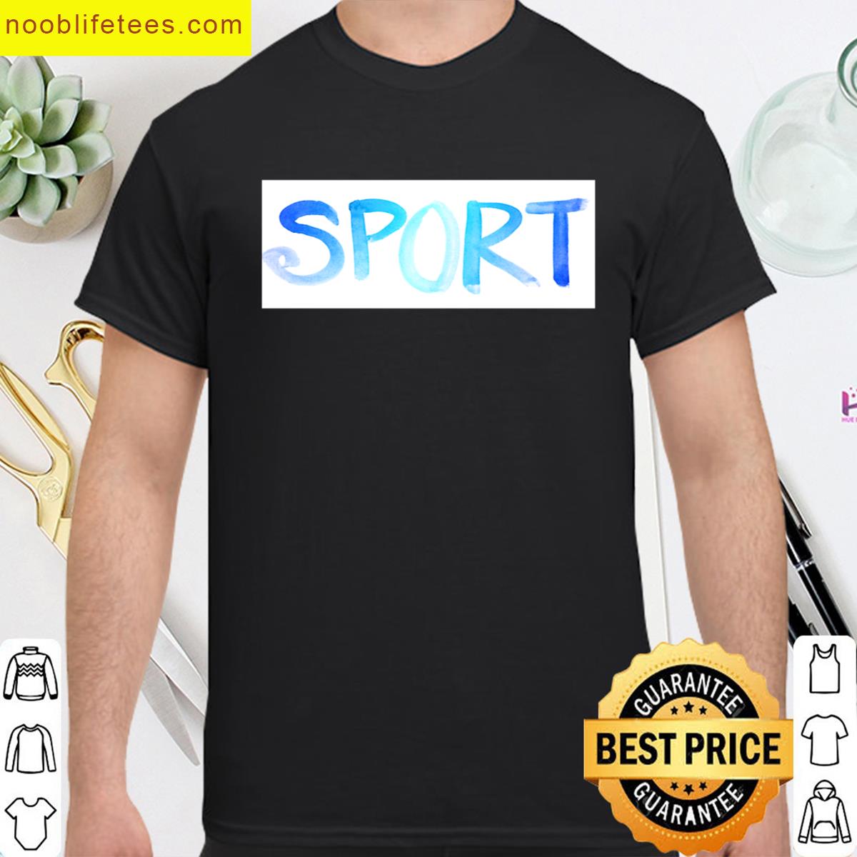 Sport Brush Lettering Sport Watercolor Hand Lettering premium shirt