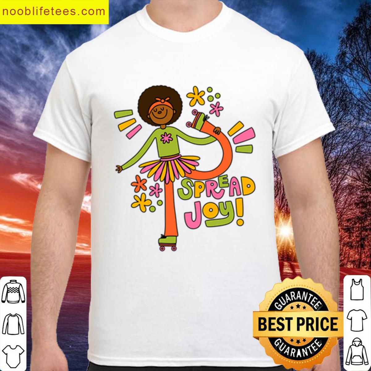 Spread Joy Flower Power Roller Skater premium shirt