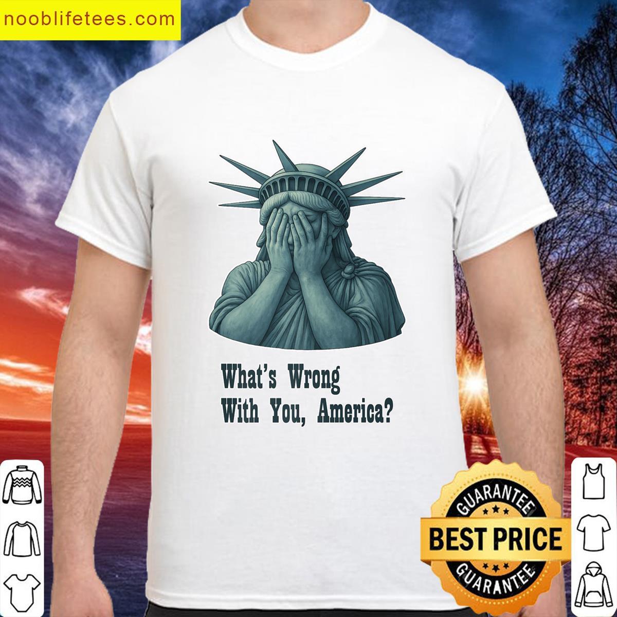 Statue Of Liberty Whats Wrong With You America Premium premium shirt