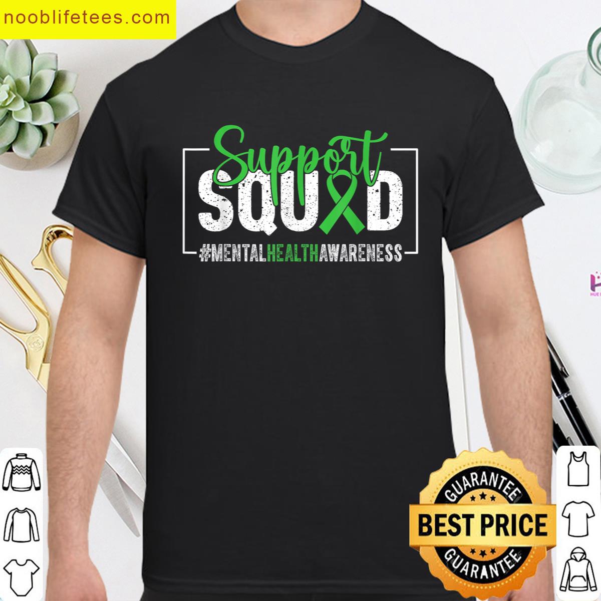 Support Squad Mental Health Awareness Ribbon premium shirt