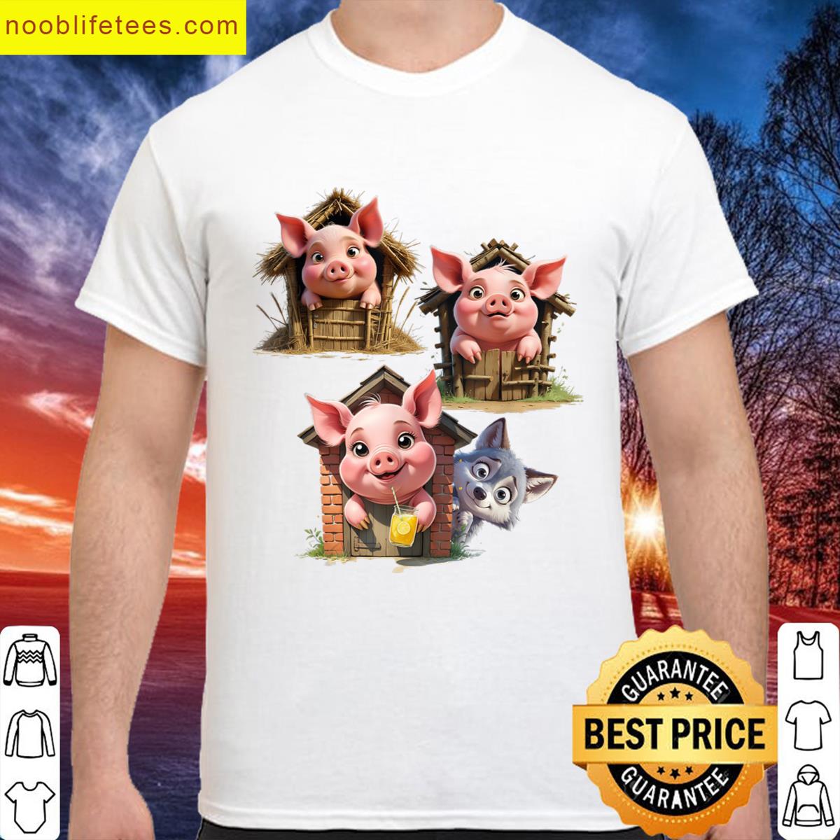 Three Little Pigs Costume For Kids Girls Adults Women premium shirt
