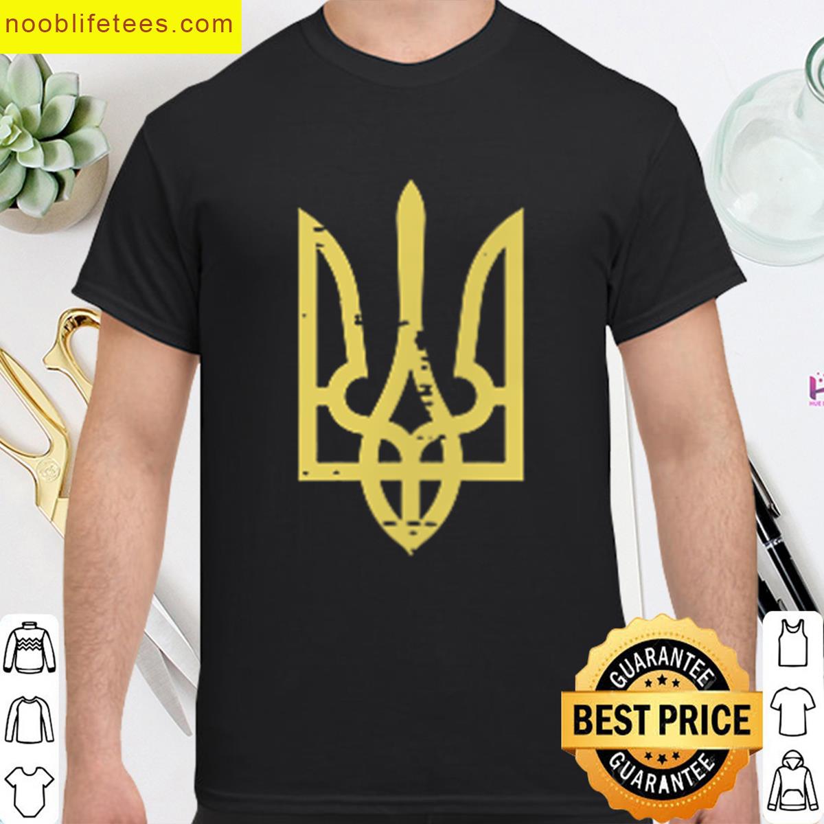 Ukrainian Crest Trident Ukraine Tryzub Symbol Men Women Kids premium shirt