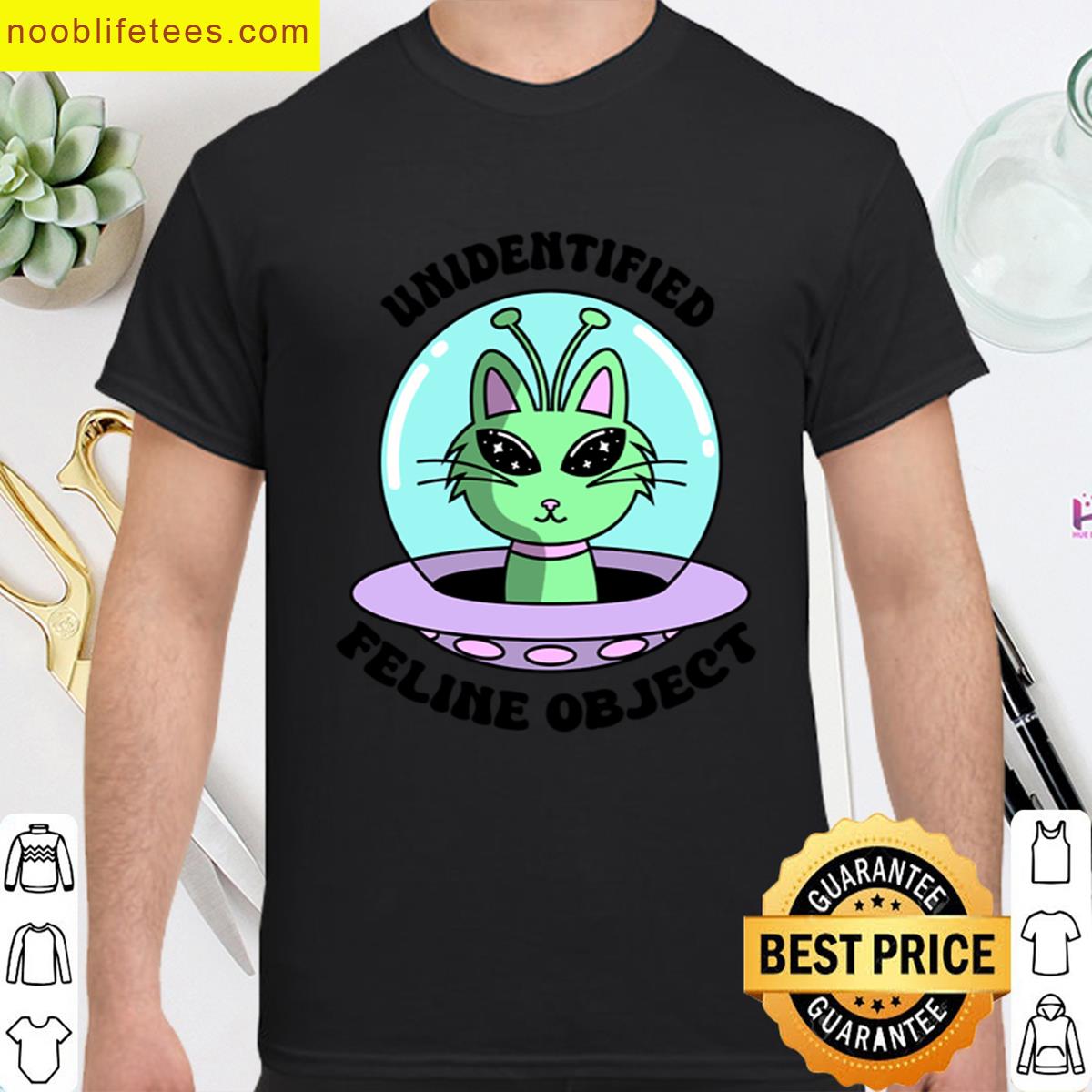 Unidentified Feline Object Ufo Alien Cat premium shirt
