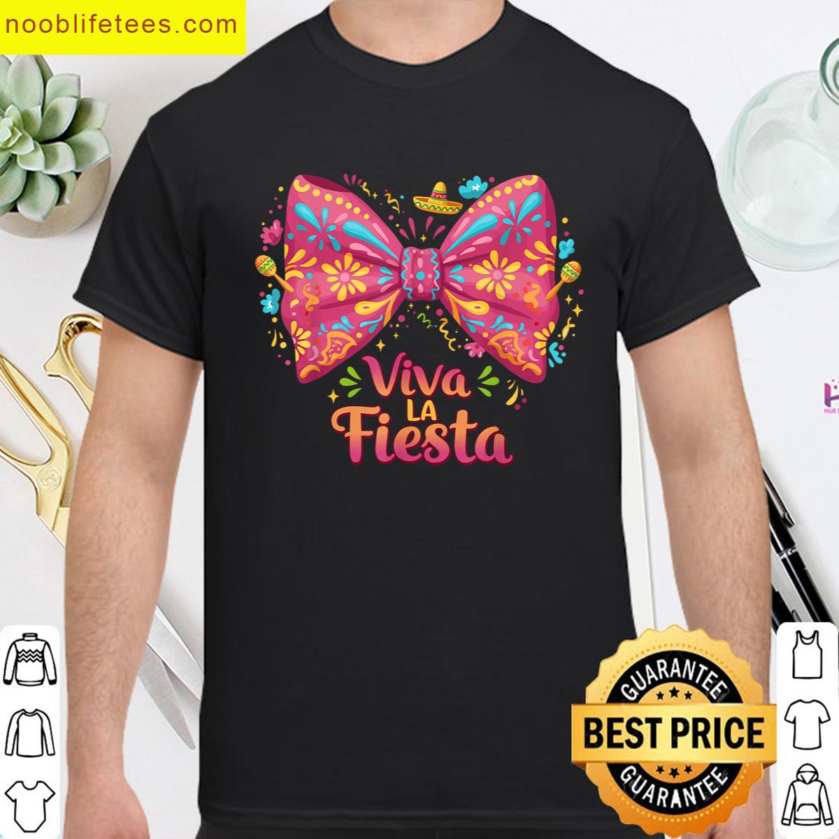 Viva La Fiesta Coquette Bow Cinco De Mayo Mexican Women Girl premium shirt