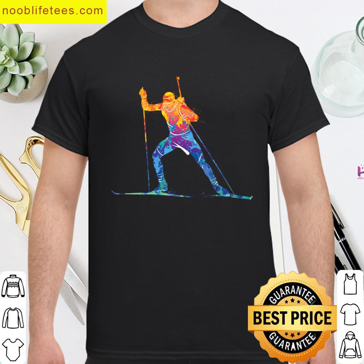 Watercolor Biathlon premium shirt