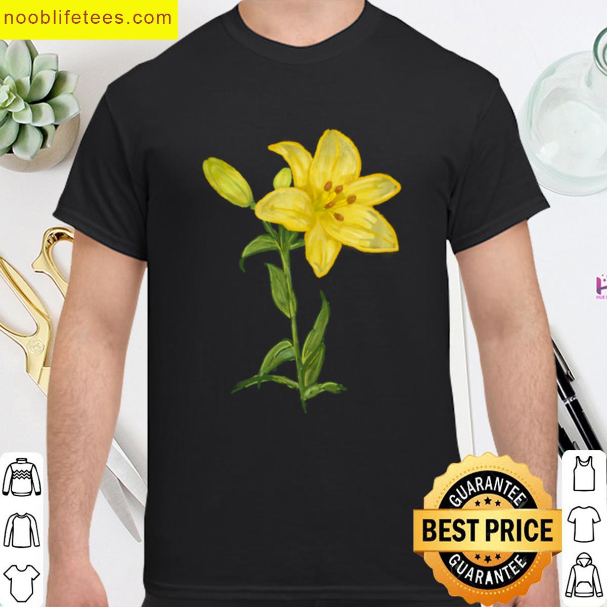 Yellow Lily Flower premium shirt