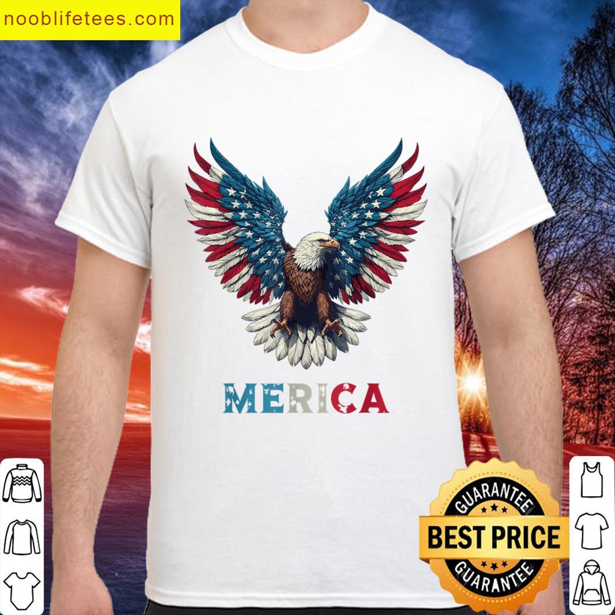 4th Of July Eagle Design Tee premium shirt