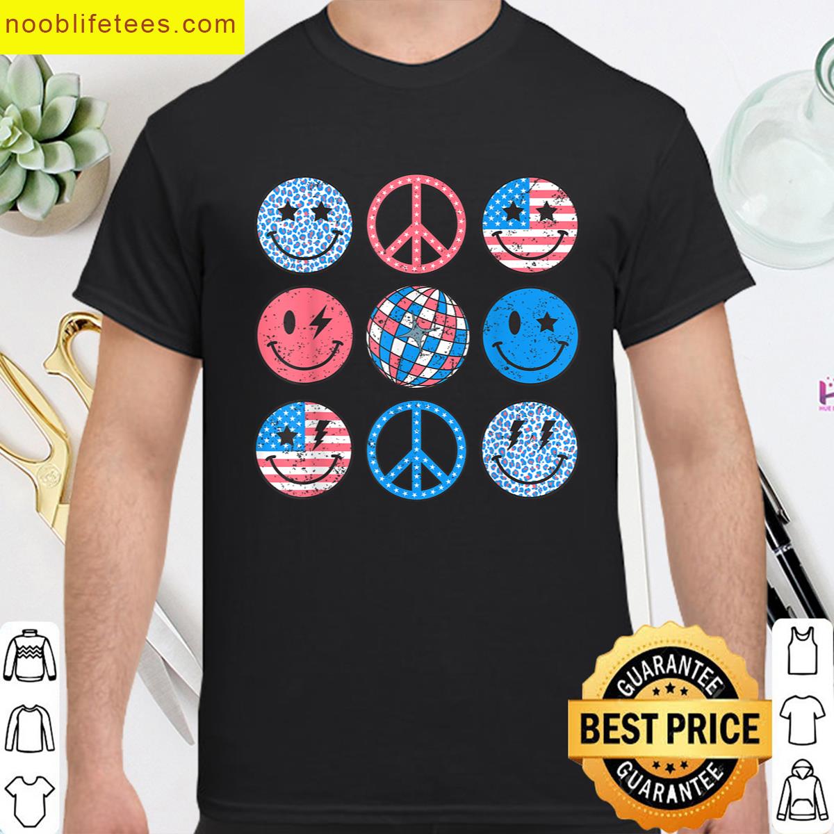 4th Of July Smile Face Tee premium shirt
