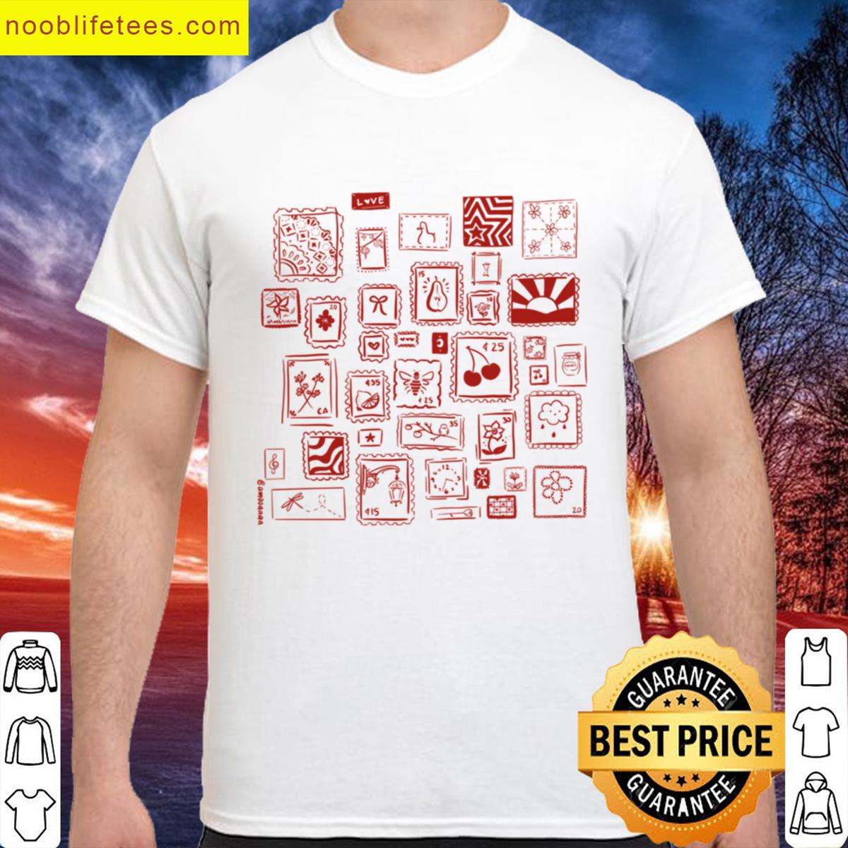Aesthetic Stamps And Stickers Tee premium shirt
