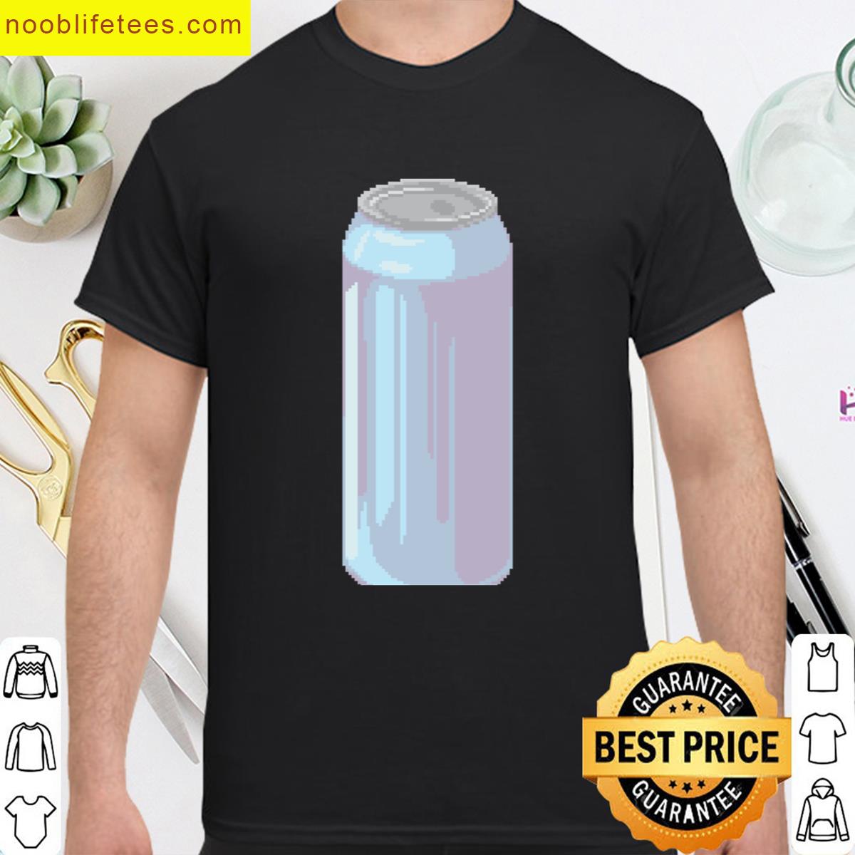 Blue Pixel Art Drink premium shirt