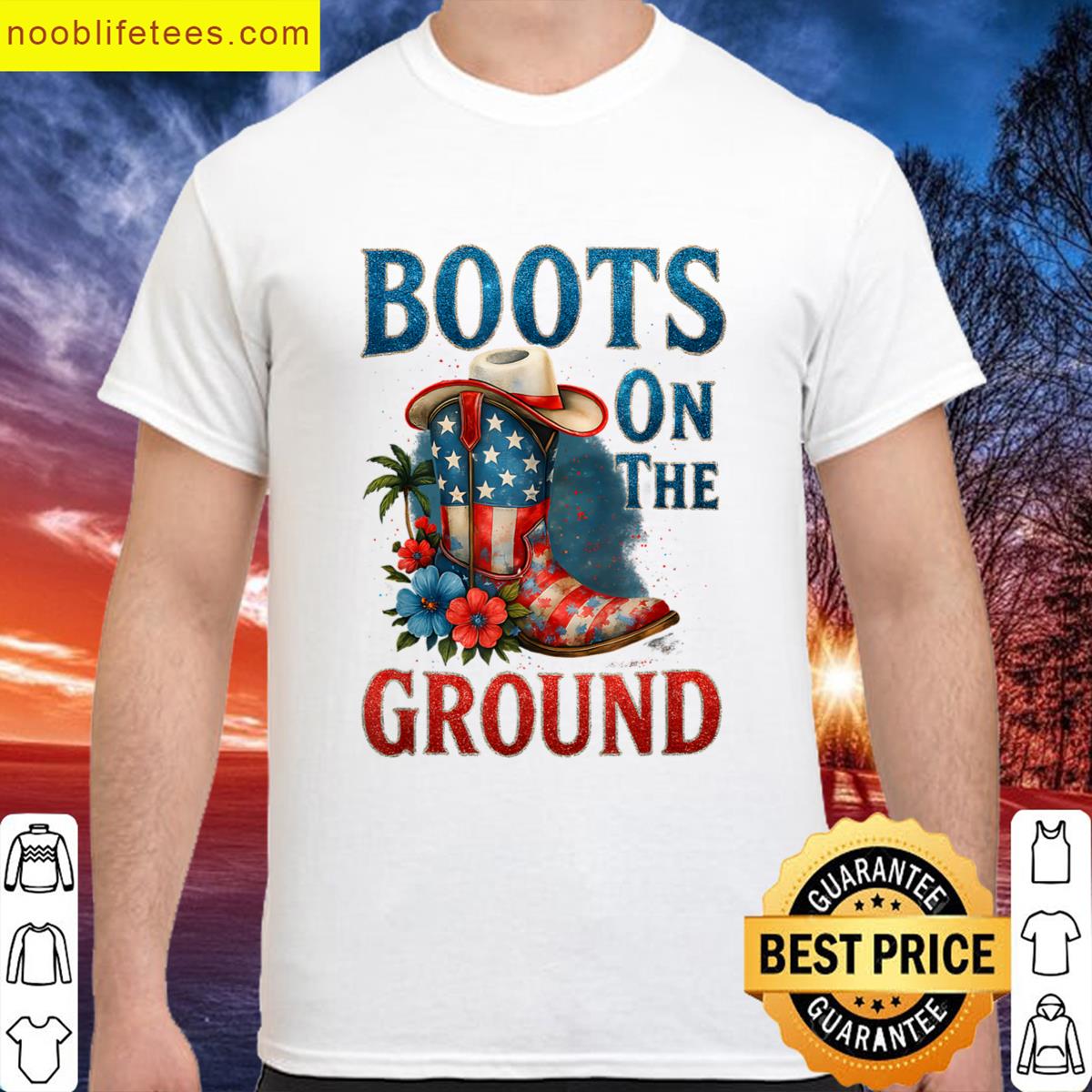 Boots On The Ground All American Girl premium shirt