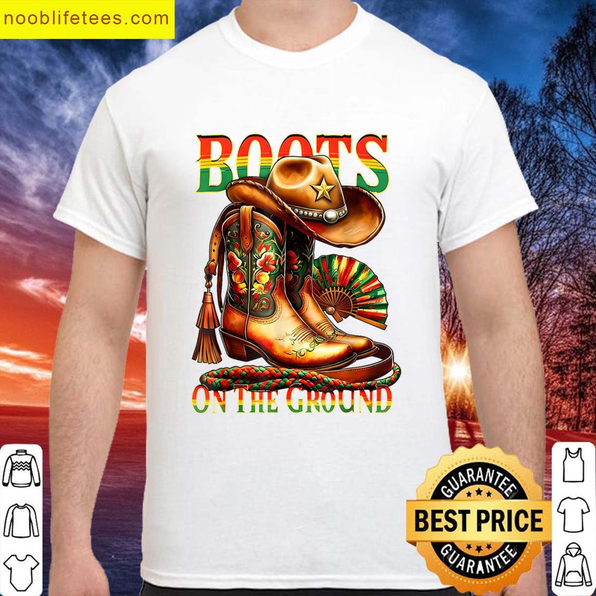 Boots On The Ground Black Cowgirl premium shirt