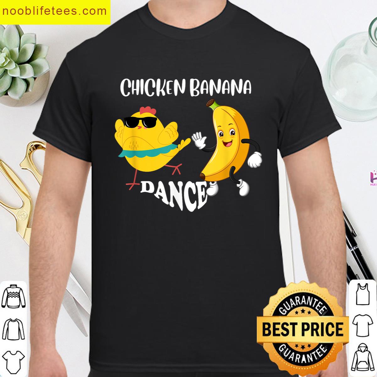 Chicken Banana Dance Funny Tee premium shirt