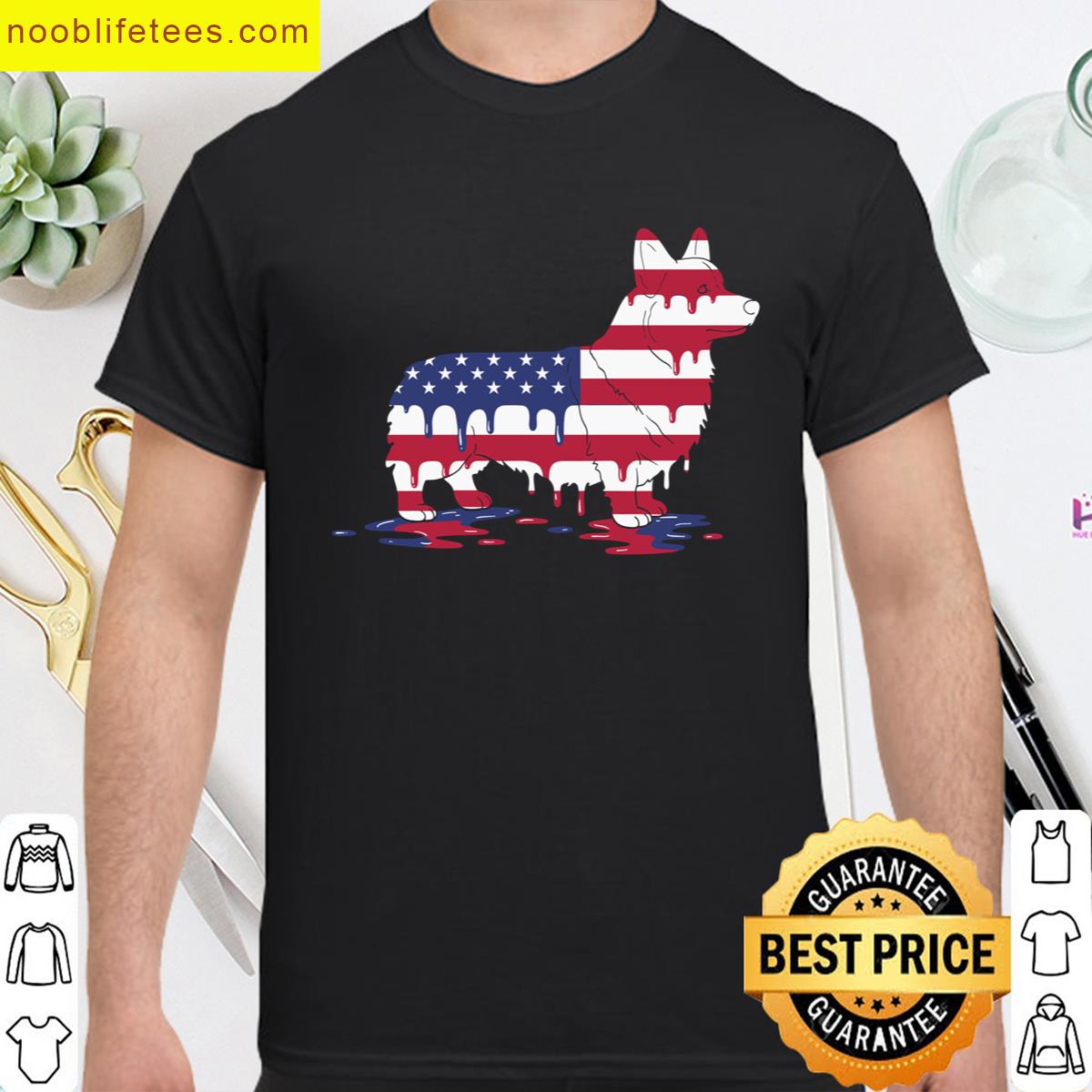 Corgi For 4th Of July premium shirt