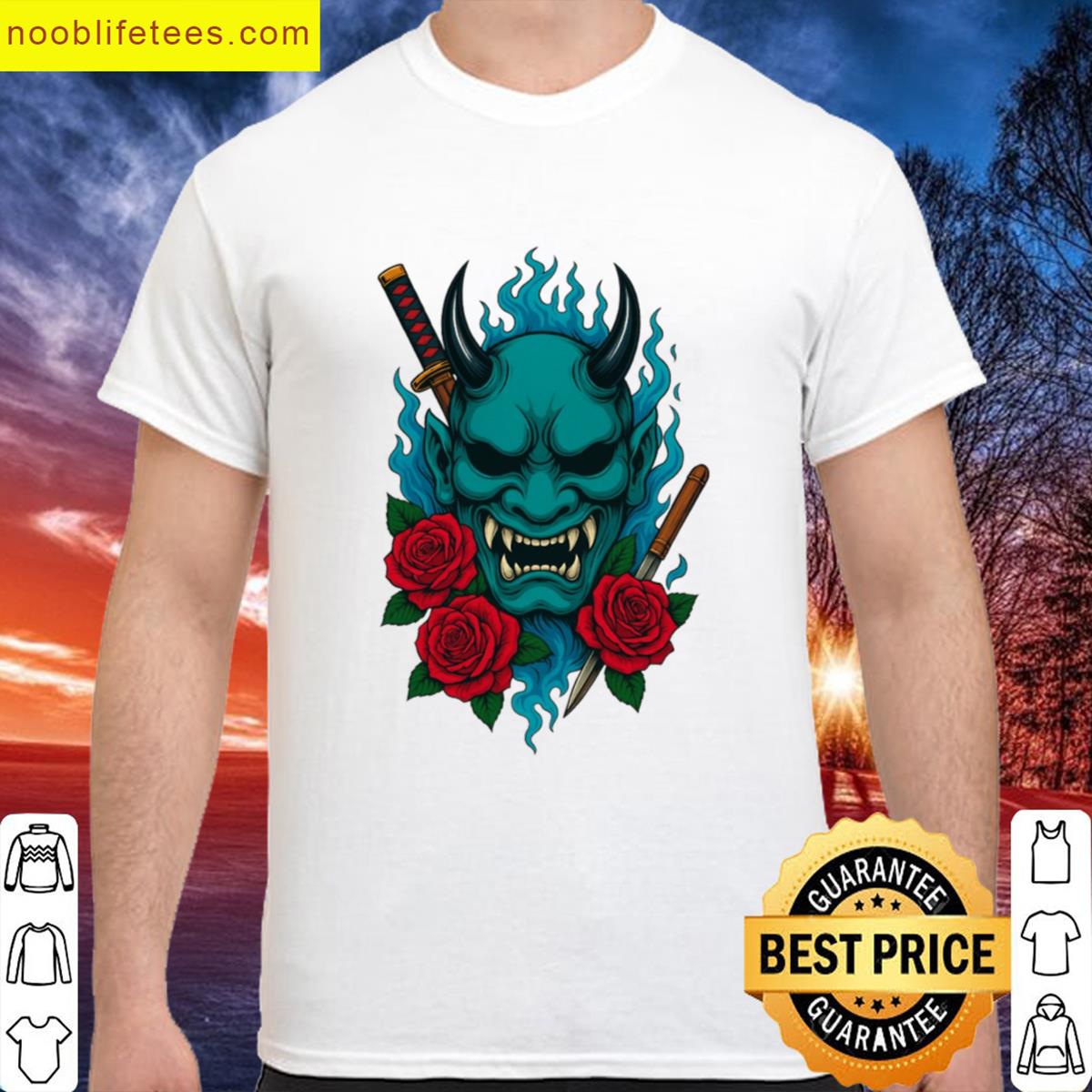 Demonic Samurai Fiery Aura Tee premium shirt