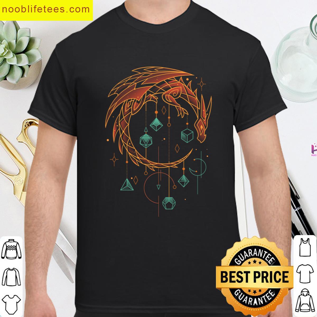 Draconic Dice Roleplayer Graphic Tee premium shirt