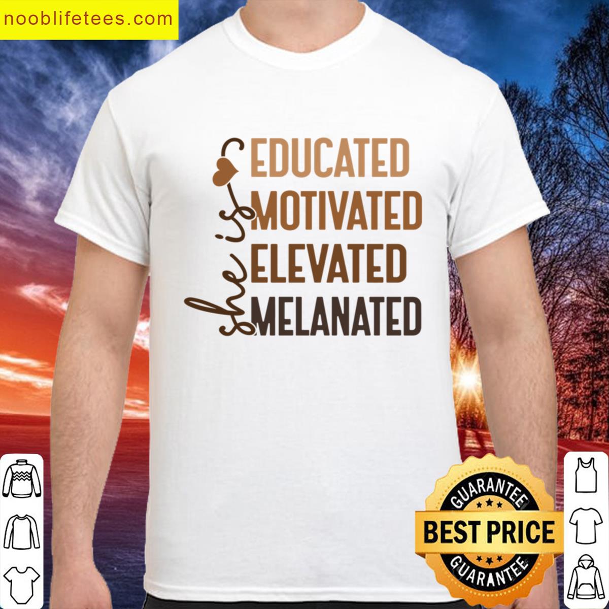 Educated Melanated Oversized Tee premium shirt