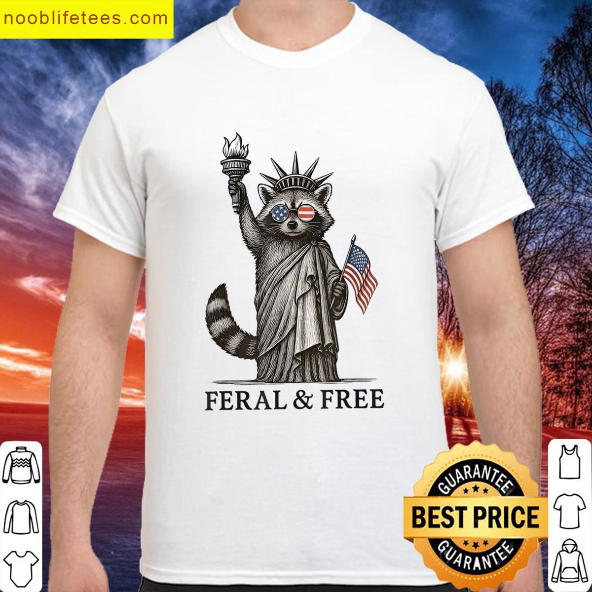 Feral And Free Funny 4th Of July Tee premium shirt