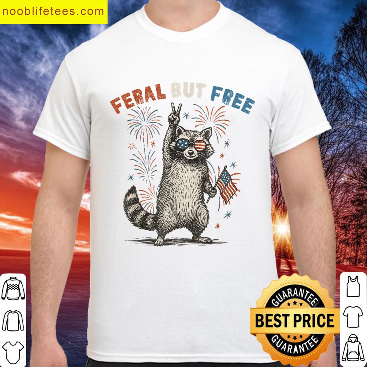 Feral But Free Funny Trash Panda premium shirt